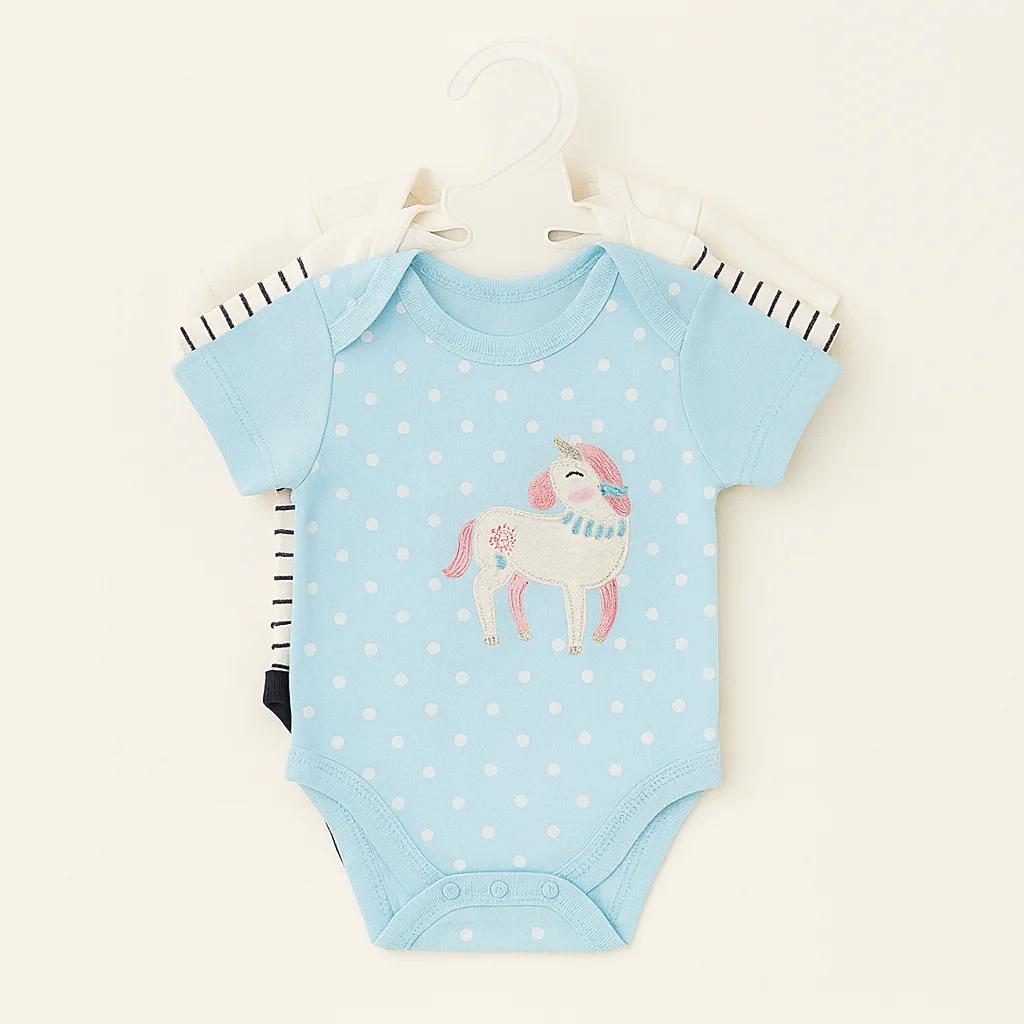 3-Pack Unisex Baby Onesies – 0-3, 3-6, and 6-9 months old — image 1
